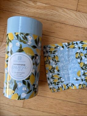 Inspirational Puzzle by Mary Square lemons and blue